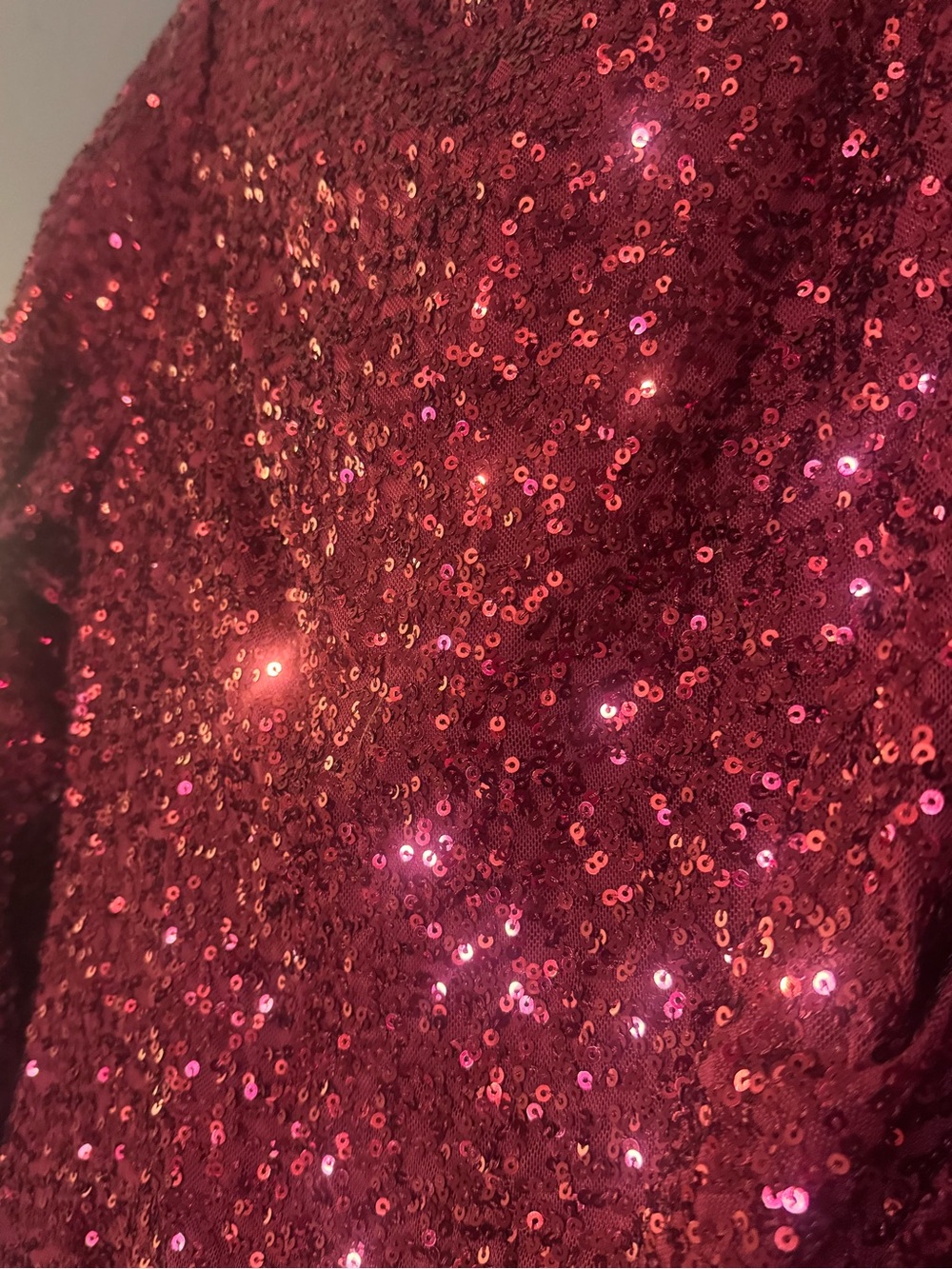Red Wine Holiday Party Dress Jessica Howard Sequin Midi date night Christmas 10 - Picture 3 of 5
